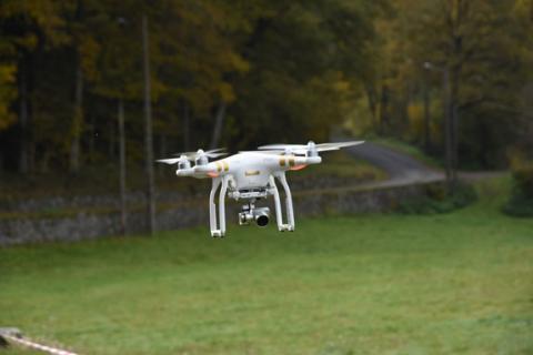 Vue du drone en vol 